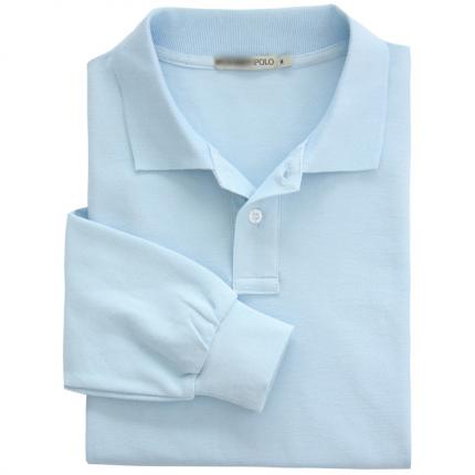 精棉長(cháng)袖商務(wù)polo衫