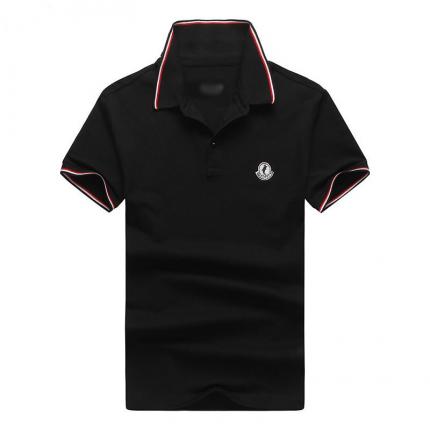 黑色男款棉質(zhì)短袖POLO衫加工 廠(chǎng)家制作
