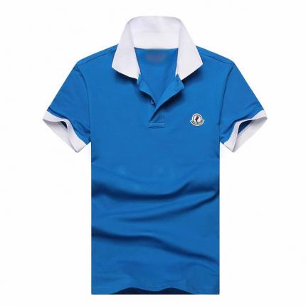 領(lǐng)袖撞色男款棉質(zhì)短袖POLO衫 廠(chǎng)家定做