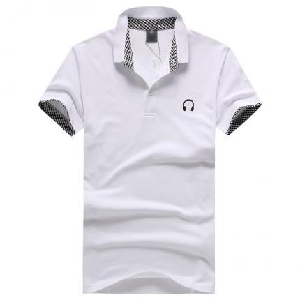 白色時(shí)尚棉質(zhì)POLO衫男款 廠(chǎng)家定做