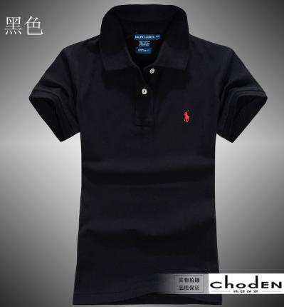 【定制】黑色翻領(lǐng)短袖POLO衫，時(shí)尚款式制作